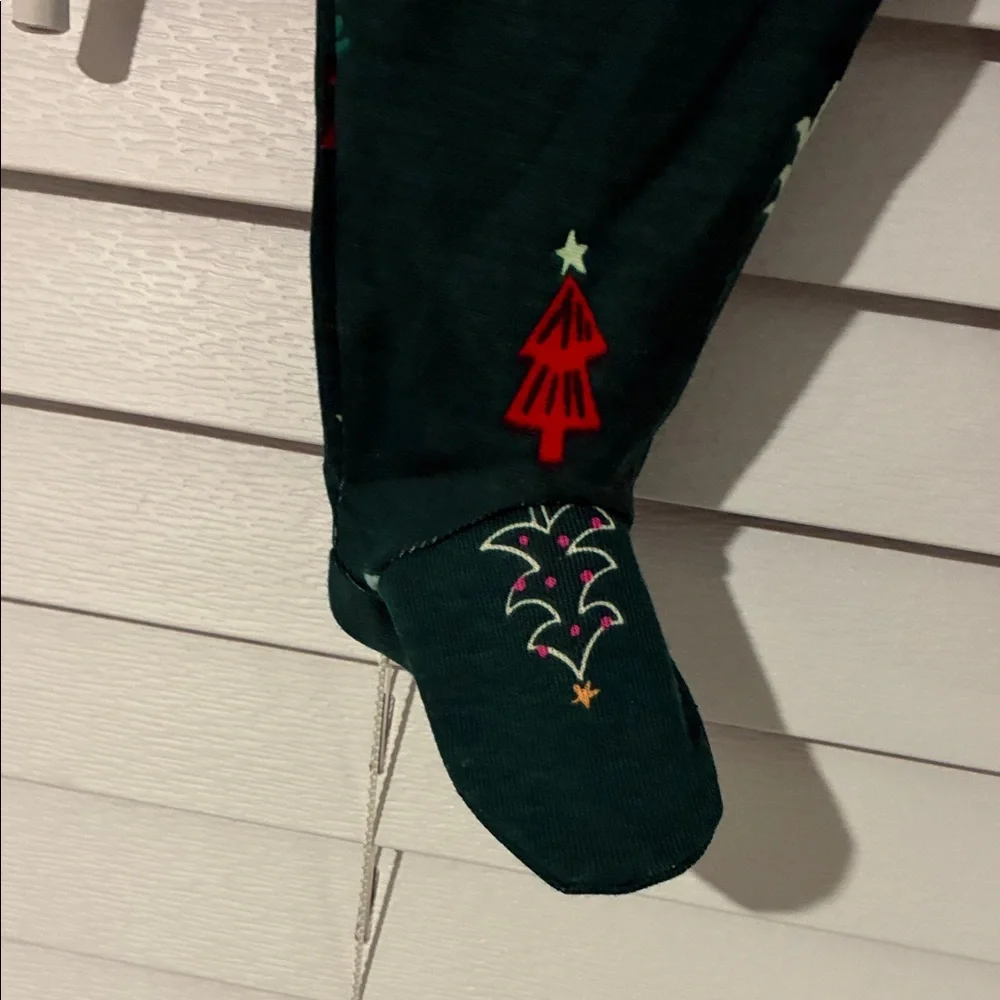 Carter's Green Footie with Red and White Accents